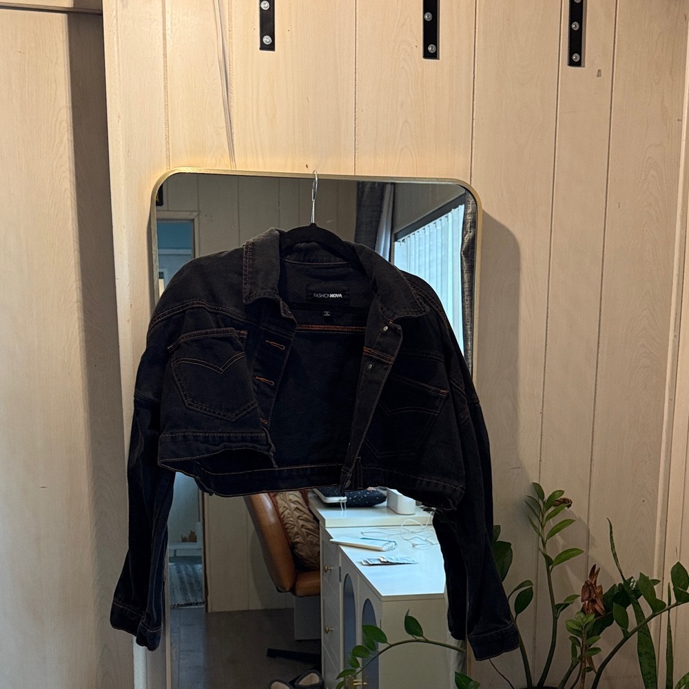 Fashion Nova Charcoal Denim Jacket